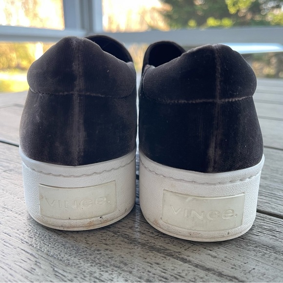 Vince Warren Brown Velvet Slip-On Platform Shoes Womens Size 7.5 - Picture 5 of 7